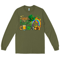 Army Green One lucky cowboy St. Patricks day Long Sleeve Tee - HowdyJamesFarm