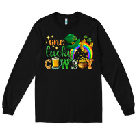 Black One lucky cowboy St. Patricks day Long Sleeve Tee - HowdyJamesFarm