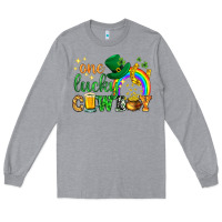 Heather Grey One lucky cowboy St. Patricks day Long Sleeve Tee - HowdyJamesFarm