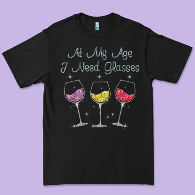 At My Age I Need Glasses Premium Tee Designed By Designpulse