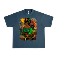 Midnight Navy juneteenth black woman fashion girl Urban Heavy Tee - CowGirlArtShop