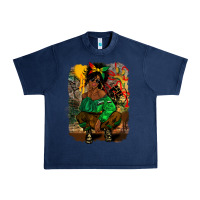 Navy juneteenth black woman fashion girl Urban Heavy Tee - CowGirlArtShop
