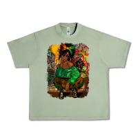 Oil Green juneteenth black woman fashion girl Urban Heavy Tee - CowGirlArtShop