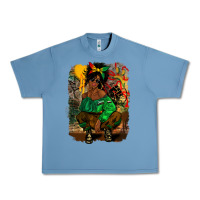 Pebble Blue juneteenth black woman fashion girl Urban Heavy Tee - CowGirlArtShop