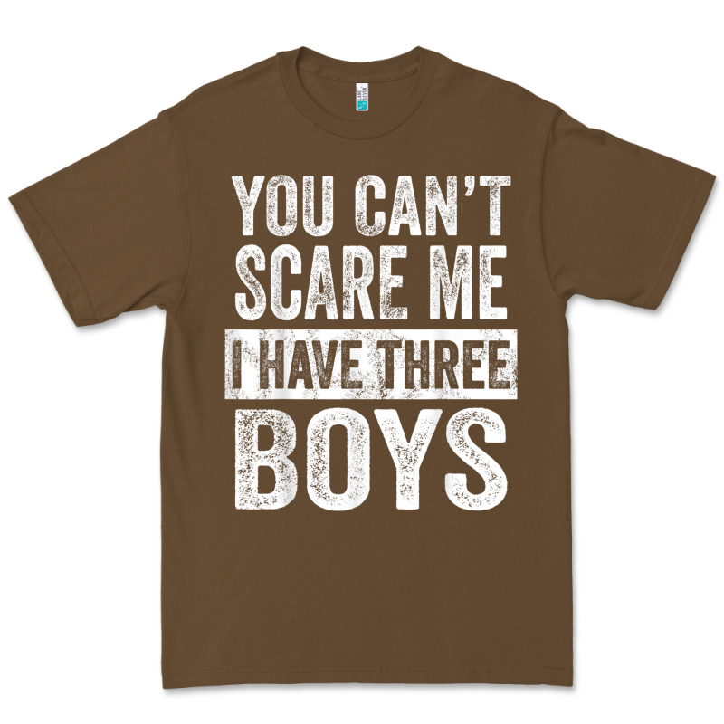 You Can't Scare Me I Have Three Boys Funny Sons Mom Dad Gift Premium Tee by DesignPulse | Teevron