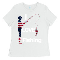White I love fishing Ladies Tee - Bettercallsaul
