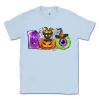 Dusty Blue Boo Halloween Classic Tee - NancyCooperArtShop