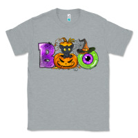 Heather Grey Boo Halloween Classic Tee - NancyCooperArtShop