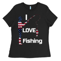 Black I love fishing Ladies Tee - Bettercallsaul