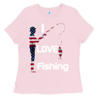 Bubblegum Pink I love fishing Ladies Tee - Bettercallsaul