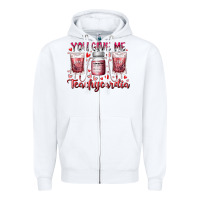White you give me teachcardia Zipper Hoodie - RacoonDesign