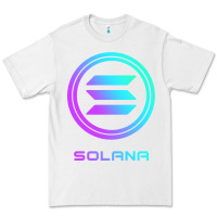 White solana crypto sol coin blockchain decentralized application long sleev Premium Tee - DesignPulse