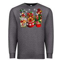 Charcoal Heather Christmas coffee gnome Premium Sweatshirt - BarkalooDesign