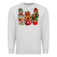 Dove Grey Christmas coffee gnome Premium Sweatshirt - BarkalooDesign