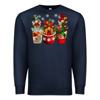 Navy Christmas coffee gnome Premium Sweatshirt - BarkalooDesign