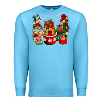 Ocean Blue Christmas coffee gnome Premium Sweatshirt - BarkalooDesign