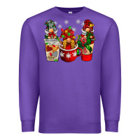 Purple Christmas coffee gnome Premium Sweatshirt - BarkalooDesign