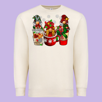 Christmas Coffee Gnome Premium Sweatshirt Designed By Barkaloodesign