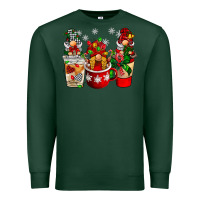 Sports Green Christmas coffee gnome Premium Sweatshirt - BarkalooDesign