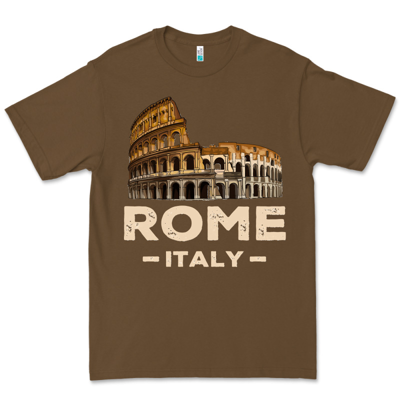 Cool Vintage Roma Italia Colosseum Souvenirs, Rome Italy Pullover Hood Premium Tee by DesignPulse | Teevron
