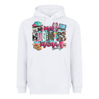 White small business mama Heavyweight Hoodie - BarkalooDesign