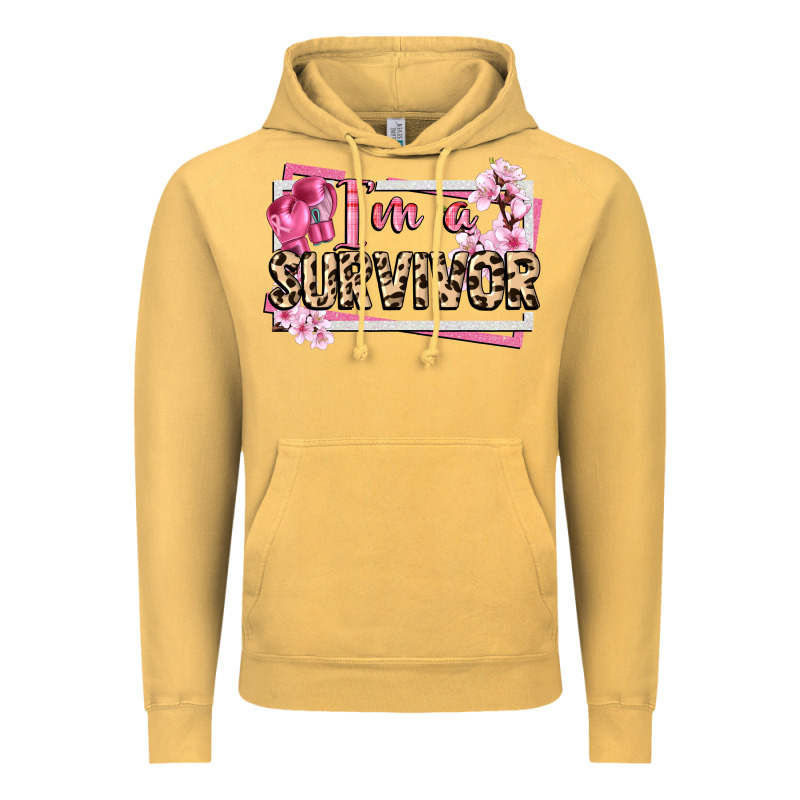 Im A Survivor Cancer Awareness Vintage Hoodie by CowGirlArtShop | Teevron