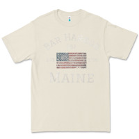 Bone Bar Harbor Maine USA American Flag Established ME Vintage Premium Tee - PixelWave