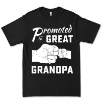 Black Promoted to Great Grandpa Premium Tee - PixelWave