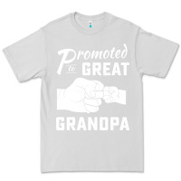 Dove Grey Promoted to Great Grandpa Premium Tee - PixelWave