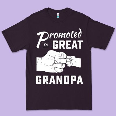 Promoted To Great Grandpa Premium Tee Designed By Pixelwave
