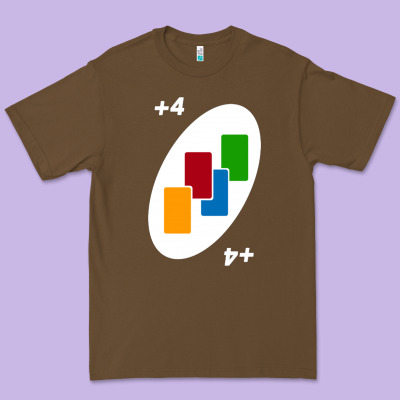 Uno Card Game Draw Four Premium Tee Designed By Pixelwave