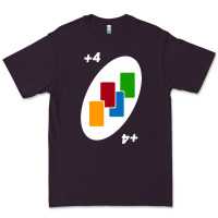 Plum Uno Card Game Draw Four Premium Tee - PixelWave