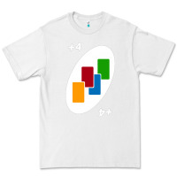 White Uno Card Game Draw Four Premium Tee - PixelWave