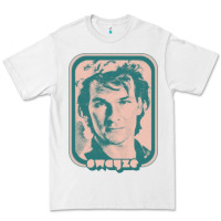 White patrick swayze retro 80s fan aesthetic design Premium Tee - PixelWave