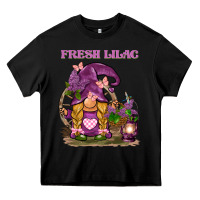 Black fresh lilac gnome Heavy Core Tee - BarkalooDesign