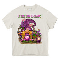 Cream fresh lilac gnome Heavy Core Tee - BarkalooDesign
