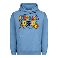 Pigment Pebble Blue softball dad Urban Hoodie - AdoDesignShop