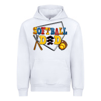 White softball dad Urban Hoodie - AdoDesignShop