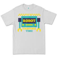 Dove Grey it's robot fighting time funny robotics engineer battle bots Premium Tee - PixelWave