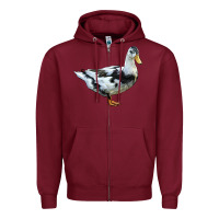 Burgundy Ancona Duck Zipper Hoodie - LillyAllenDesigns