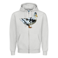 Dove Grey Ancona Duck Zipper Hoodie - LillyAllenDesigns