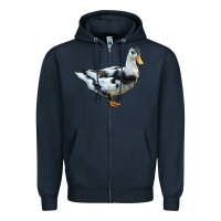 Navy Ancona Duck Zipper Hoodie - LillyAllenDesigns