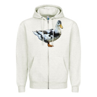 Oatmeal Heather Ancona Duck Zipper Hoodie - LillyAllenDesigns