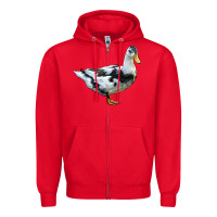 Red Ancona Duck Zipper Hoodie - LillyAllenDesigns