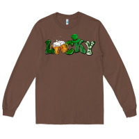 Chestnut Lucky with beer St. Patricks day Long Sleeve Tee - HowdyJamesFarm