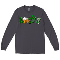 Smoke Lucky with beer St. Patricks day Long Sleeve Tee - HowdyJamesFarm
