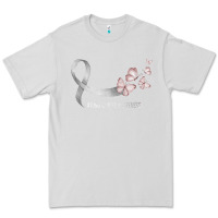 Dove Grey pretty white ribbon support lung cancer awareness t shirt Premium Tee - Craftify