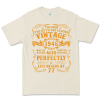 Vintage 1946 The Man Myth Legend 77 Year Old Birthday Gifts Premium Tee | Teevron