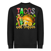 Black Tacos And Tequila Heavyweight Sweatshirt - CowhideDigitalArt