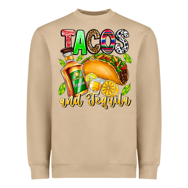 Tacos And Tequila Heavyweight Sweatshirt by CowhideDigitalArt | Teevron